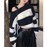 シャギーボーダークロップドニット | SpRay | 詳細画像28 