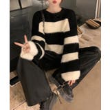 シャギーボーダークロップドニット | SpRay | 詳細画像33 