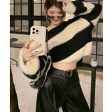 シャギーボーダークロップドニット | SpRay | 詳細画像34 