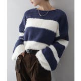 シャギーボーダークロップドニット | SpRay | 詳細画像43 