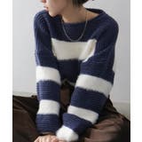 シャギーボーダークロップドニット | SpRay | 詳細画像46 