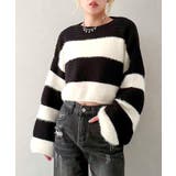 シャギーボーダークロップドニット | SpRay | 詳細画像50 