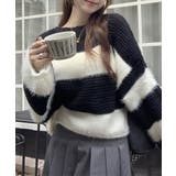 シャギーボーダークロップドニット | SpRay | 詳細画像5 