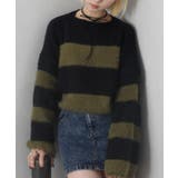 シャギーボーダークロップドニット | SpRay | 詳細画像60 