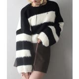 シャギーボーダークロップドニット | SpRay | 詳細画像67 