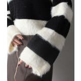 シャギーボーダークロップドニット | SpRay | 詳細画像73 