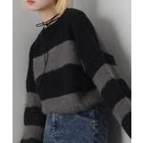 シャギーボーダークロップドニット | SpRay | 詳細画像77 