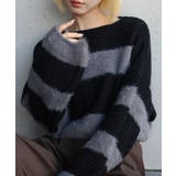 シャギーボーダークロップドニット | SpRay | 詳細画像79 