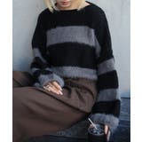 シャギーボーダークロップドニット | SpRay | 詳細画像82 