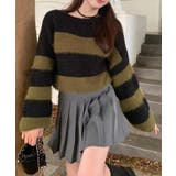 シャギーボーダークロップドニット | SpRay | 詳細画像7 