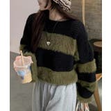 シャギーボーダークロップドニット | SpRay | 詳細画像92 