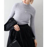 グレー | リブプチハイネックニット | SpRay