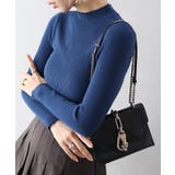 ブルー | リブプチハイネックニット | SpRay