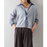 デニム切替フェイクレイヤードカーディガン | SpRay | 詳細画像45 