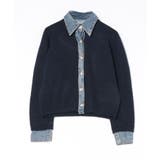 デニム切替フェイクレイヤードカーディガン | SpRay | 詳細画像56 