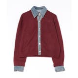 デニム切替フェイクレイヤードカーディガン | SpRay | 詳細画像57 