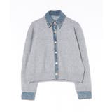 デニム切替フェイクレイヤードカーディガン | SpRay | 詳細画像58 