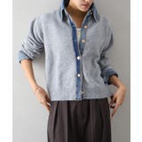 デニム切替フェイクレイヤードカーディガン | SpRay | 詳細画像60 