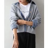 デニム切替フェイクレイヤードカーディガン | SpRay | 詳細画像67 