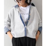 デニム切替フェイクレイヤードカーディガン | SpRay | 詳細画像68 