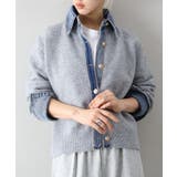 デニム切替フェイクレイヤードカーディガン | SpRay | 詳細画像72 