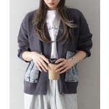 デニムポケットZIPカーディガン | SpRay | 詳細画像9 