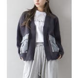 デニムポケットZIPカーディガン | SpRay | 詳細画像2 