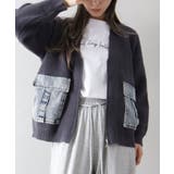 デニムポケットZIPカーディガン | SpRay | 詳細画像3 