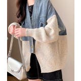 デニム切替ニットカーディガン | SpRay | 詳細画像22 