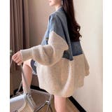 デニム切替ニットカーディガン | SpRay | 詳細画像26 