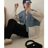 デニム切替ニットカーディガン | SpRay | 詳細画像29 