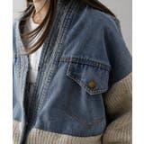 デニム切替ニットカーディガン | SpRay | 詳細画像38 