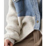 デニム切替ニットカーディガン | SpRay | 詳細画像39 