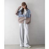 デニム切替ニットカーディガン | SpRay | 詳細画像41 