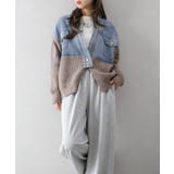 デニム切替ニットカーディガン | SpRay | 詳細画像42 