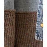 デニム切替ニットカーディガン | SpRay | 詳細画像51 