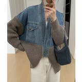 デニム切替ニットカーディガン | SpRay | 詳細画像5 