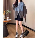 デニム切替ニットカーディガン | SpRay | 詳細画像7 