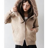 ファー付ニットロングジップパーカー | SpRay | 詳細画像10 