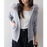 ファー付ニットロングジップパーカー | SpRay | 詳細画像17 