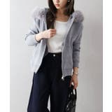 ファー付ニットロングジップパーカー | SpRay | 詳細画像18 