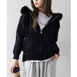 ファー付ニットロングジップパーカー | SpRay | 詳細画像31 