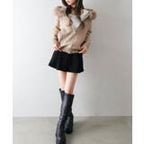 ファー付ニットロングジップパーカー | SpRay | 詳細画像3 