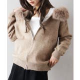 ファー付ニットロングジップパーカー | SpRay | 詳細画像4 