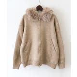 ファー付ニットロングジップパーカー | SpRay | 詳細画像48 