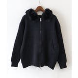 ファー付ニットロングジップパーカー | SpRay | 詳細画像50 