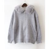 ファー付ニットロングジップパーカー | SpRay | 詳細画像51 