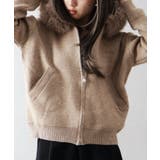 ファー付ニットロングジップパーカー | SpRay | 詳細画像5 