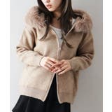 ファー付ニットロングジップパーカー | SpRay | 詳細画像7 