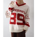 ナンバリングジャガードＶネックニット | SpRay | 詳細画像8 